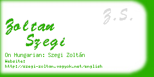 zoltan szegi business card